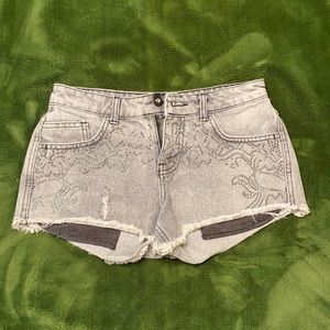 Light gray jean short ,worn few times
